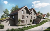 Ökologische Neubau DHH mit durchdachter Architektur - KfW-EH 40 - Ansicht Haus Strasse