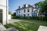 FAMILIENSTAR!!! Neubau einer Doppelhaushälfte in Bestlage von Moosach - Gartenansicht